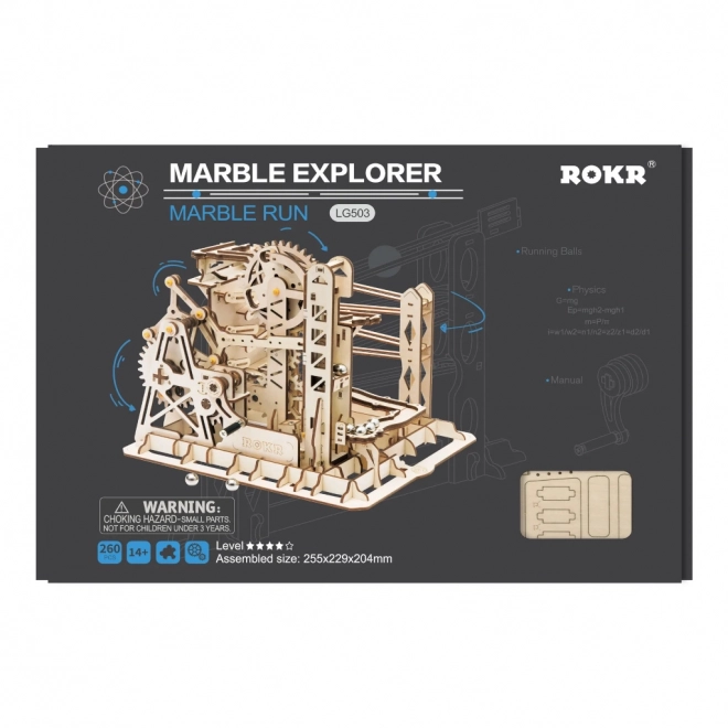 Piste de billes Marble Explorer - Maquette 3D en bois