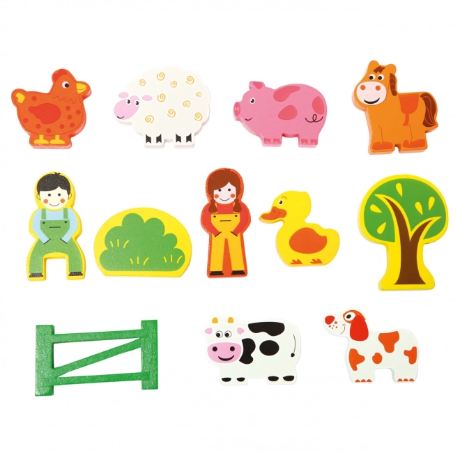Bino Petite valise de voyage avec des animaux de la ferme