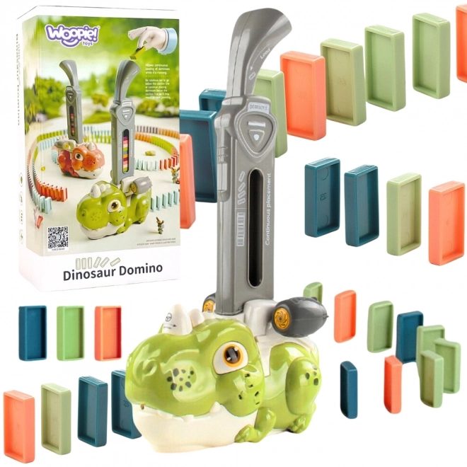 Locomotive électrique dinosaure en cubes Domino