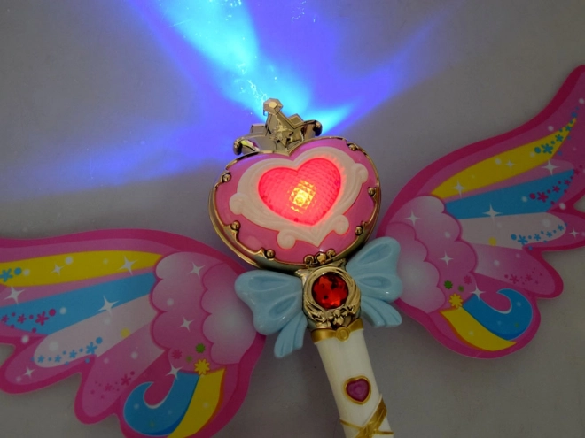 Baguette magique rose avec bulles