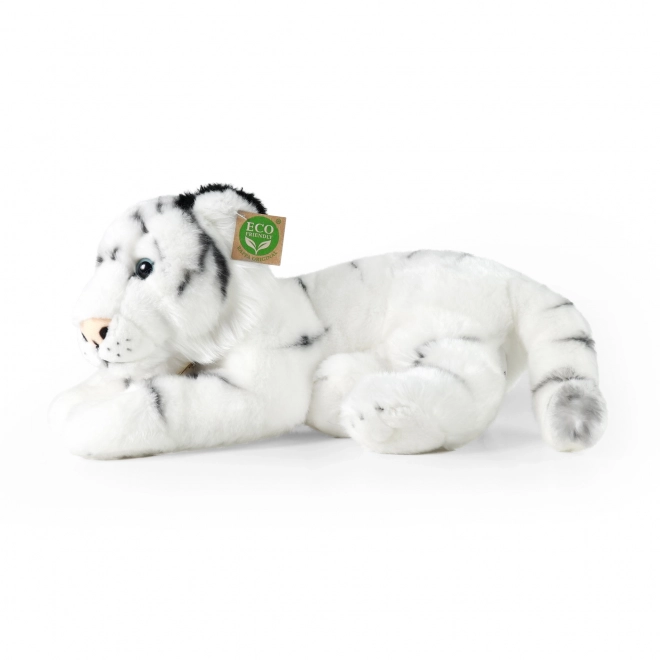 Tigre en peluche blanc couché 36 cm ECO-FRIENDLY