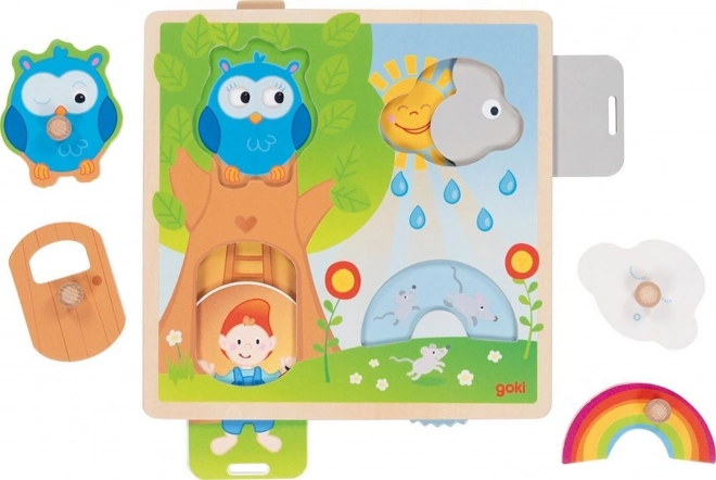 GOKI puzzle en bois mobile Forêt