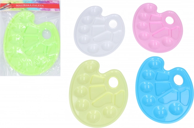 Palette de peinture en plastique pour gouache