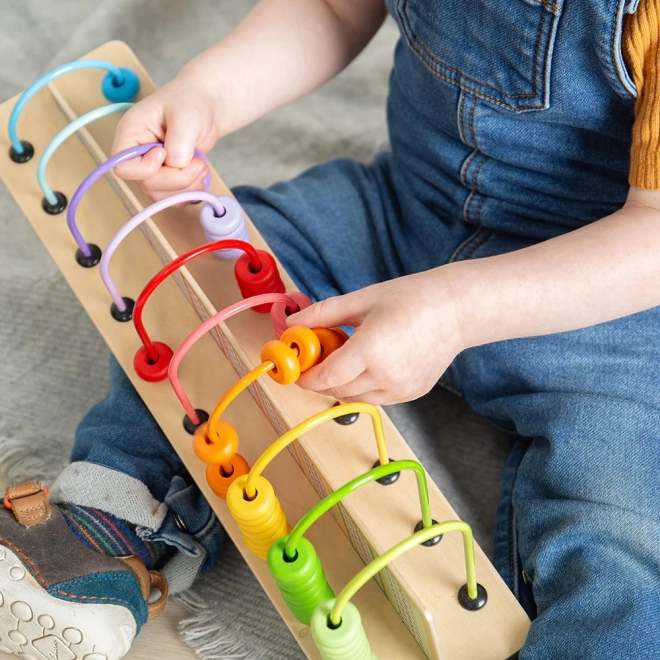 Abacus arc-en-ciel en bois pour enfants