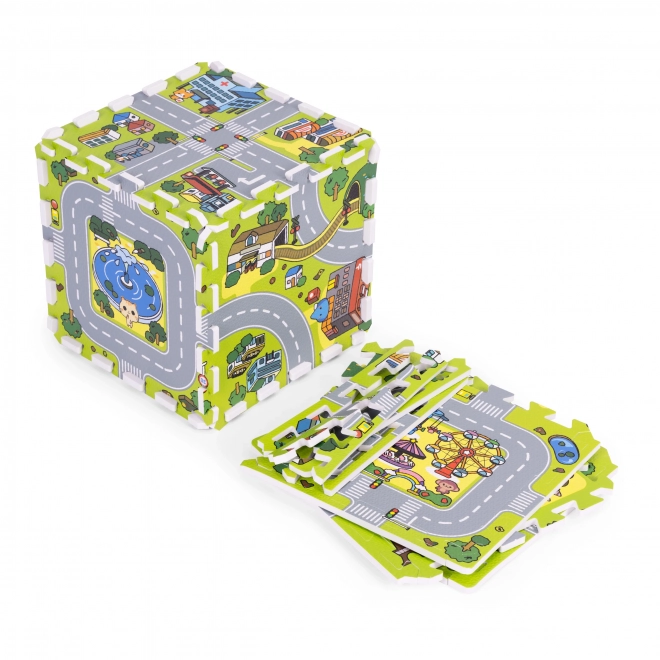 Grande Tapis Mousse EVA pour Enfants Ville 90,5x90,5 cm 21 pcs ECOTOYS