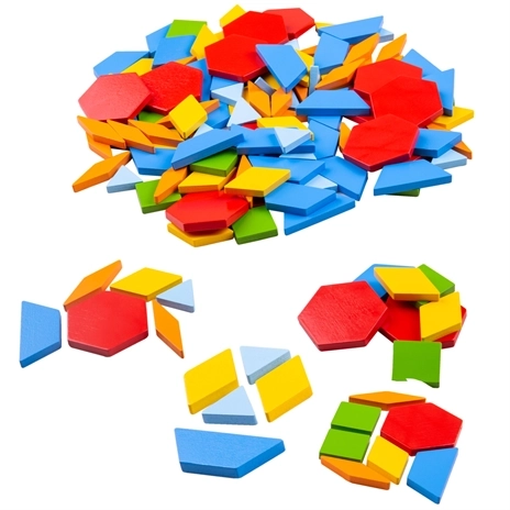 Bigjigs Toys Mosaique colorée en bois