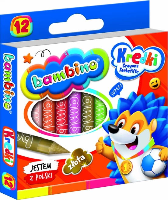 Crayons de cire graphites Bambino - 12 pièces