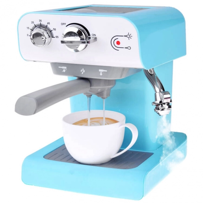 Machine à café à levier pour enfants My Home avec tasse Bleu-blanc
