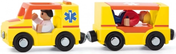 Ambulance avec remorque et figurines