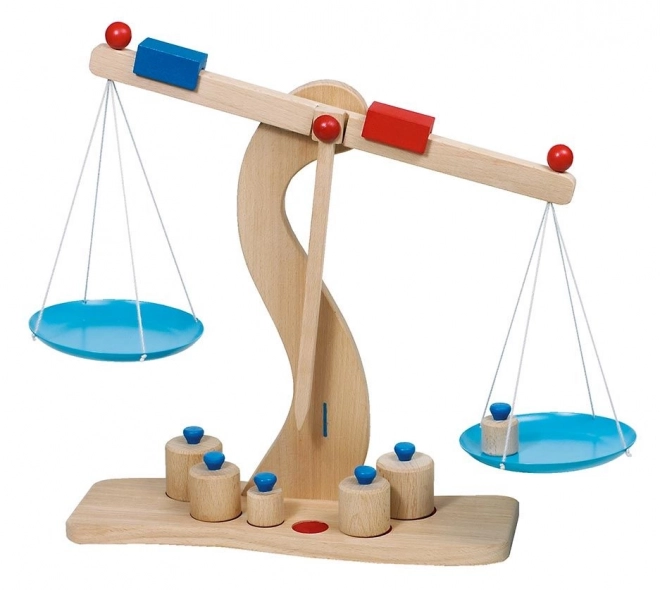 GOKI Balance en bois avec échelles métalliques