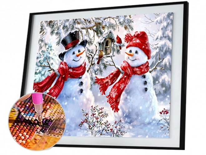 Broderie de Diamants Bonhomme de Neige Mosaïque de Noël 5D