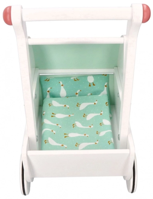 Poussette en bois pour poupées