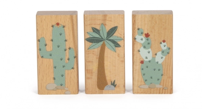 Petits pieds Blocs en bois Dino