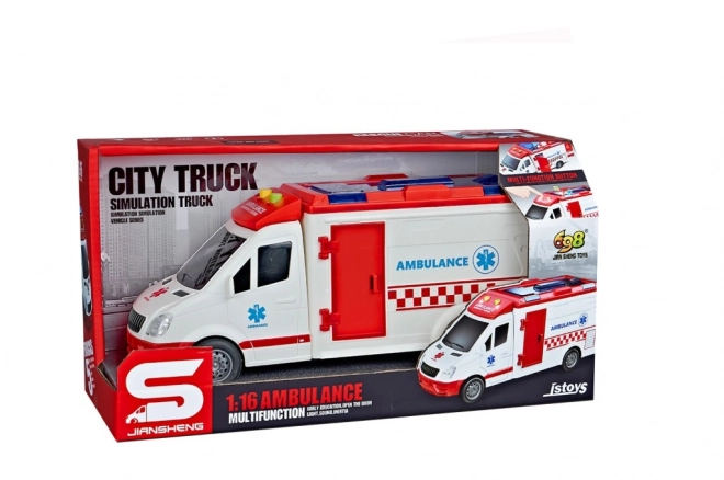 Voiture de secours 1:16 avec effets réalistes