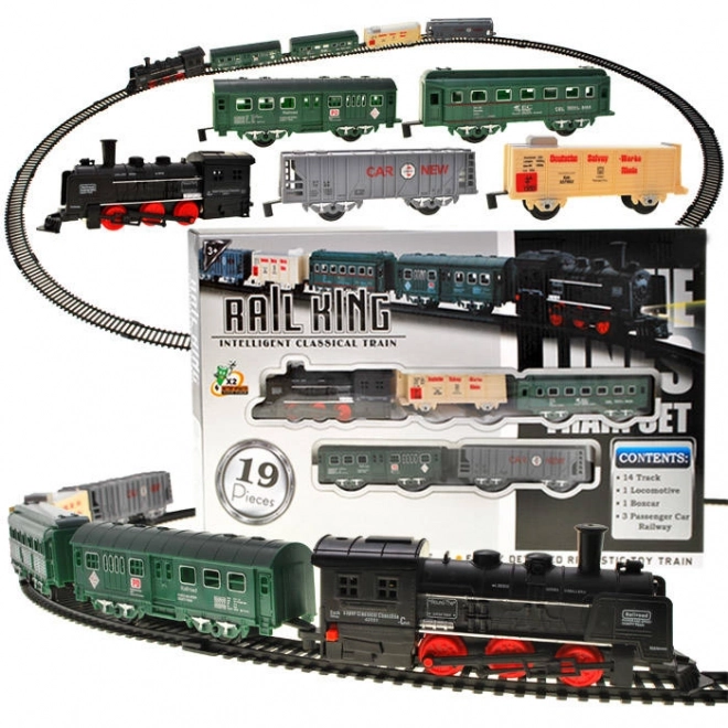 Ensemble de train électrique avec wagons