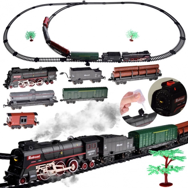 Train électrique 185x99cm la fumée s'évapore effet sonore RC0622
