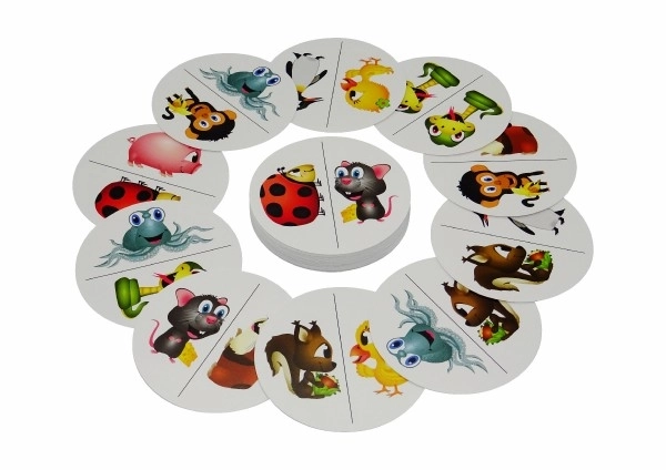 Jeux de Kubík avec les animaux 3 en 1 dans une boîte en métal
