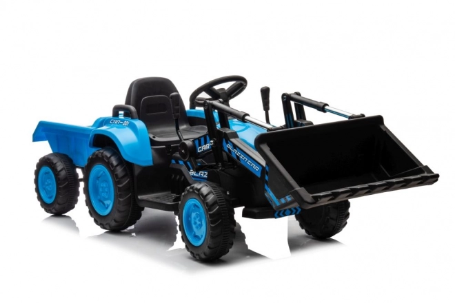 Tracteur électrique pour enfants avec benne bleu