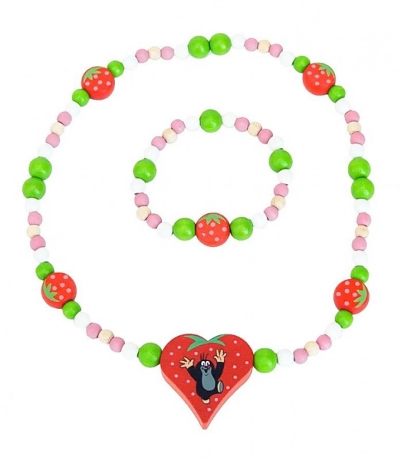 Collier et bracelet Detoa avec La Petite Taupe et fraises