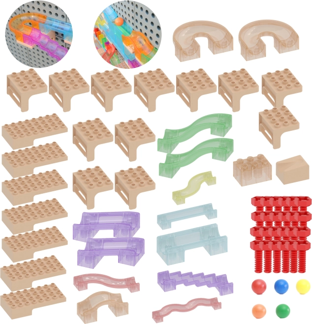 Masterkidz coffret de construction de pistes à billes pour tableau STEM, 63 pièces