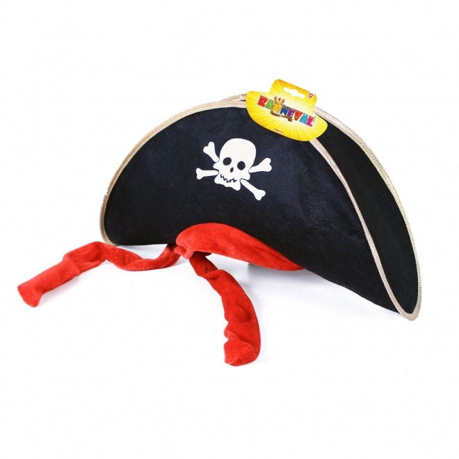 Chapeau de capitaine pirate avec ruban pour adultes