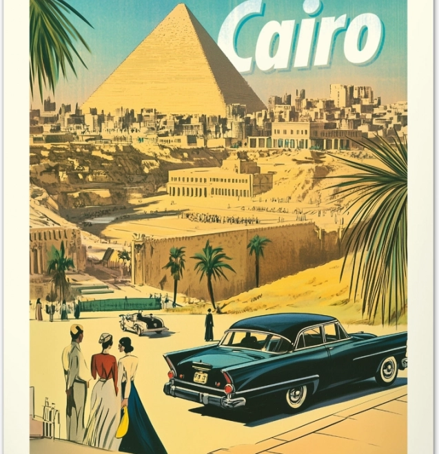 Calendrier mural Vintage affiches – villes dans le monde 2026