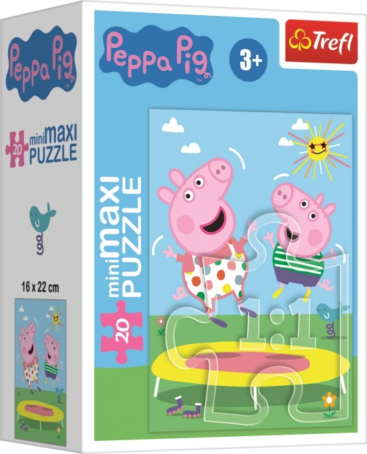 TREFL Puzzle Peppa Pig : Sur le trampoline 20 pièces