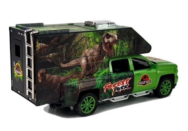 Campeur avec dinosaures vert