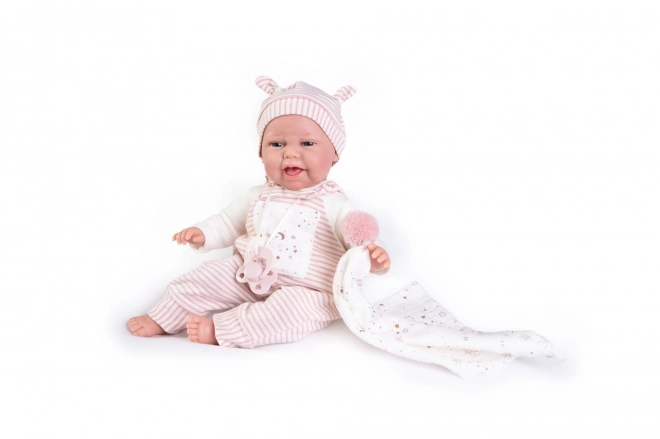 Antonio Juan 70252 CLARA - poupée réaliste bébé avec sons et corps en tissu doux - 34 cm