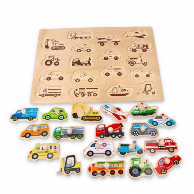 Grand puzzle en bois Transport