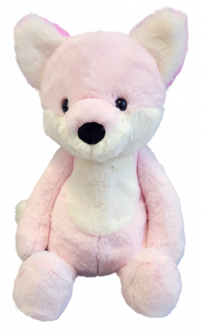 Renard en peluche rose