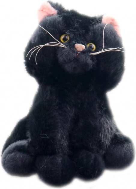 Chat en peluche assis 27 cm