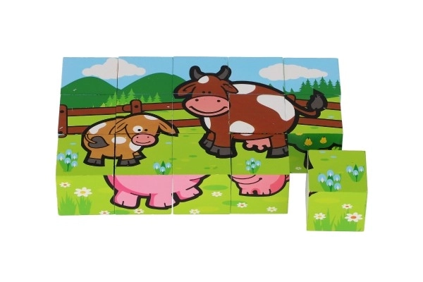 Blocs en bois Mes premiers animaux 15 pcs