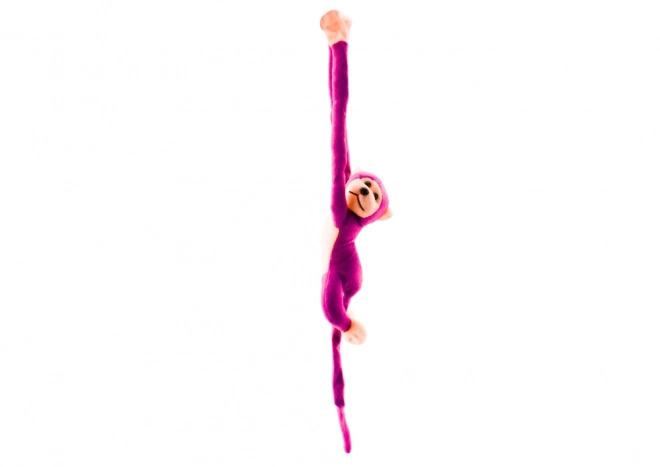 Mascotte en peluche singe avec son rose foncé 60 cm