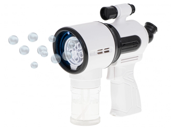 Pistolet blanc à bulles de savon