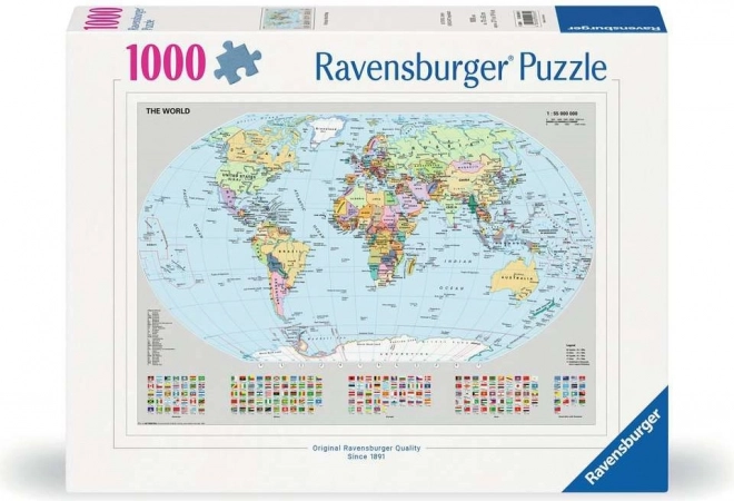 Carte politique du monde Ravensburger puzzle 1000 pièces
