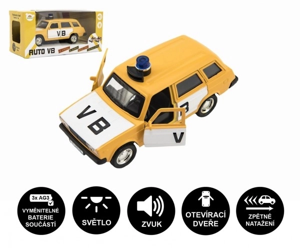 Voiture de police VB Lada Combi métal/plastique 12 cm avec lumière et son