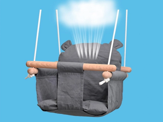 Balançoire pour enfants avec siège en bois