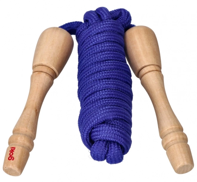 Goki corde à sauter avec poignées en bois 240 cm