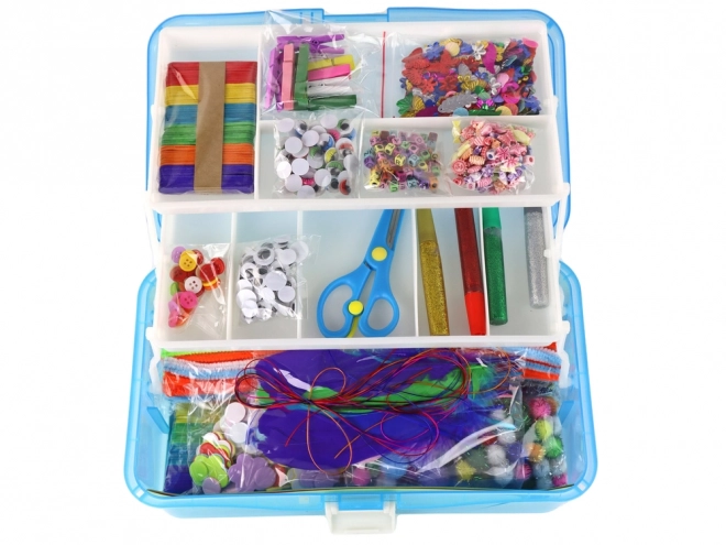 Valise extensible bleue Kit artistique créatif DIY