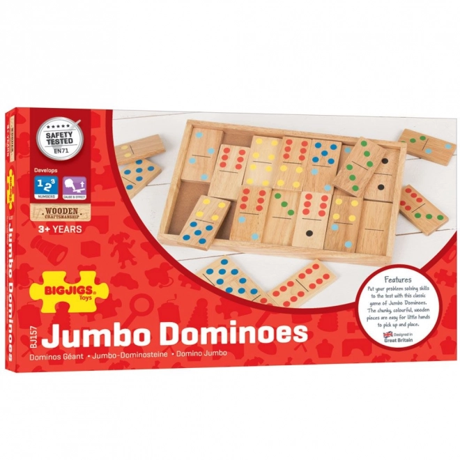 Bigjigs Toys Grand jeu de dominos en bois