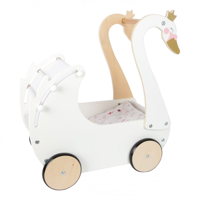 Landau en bois pour enfants Cygne
