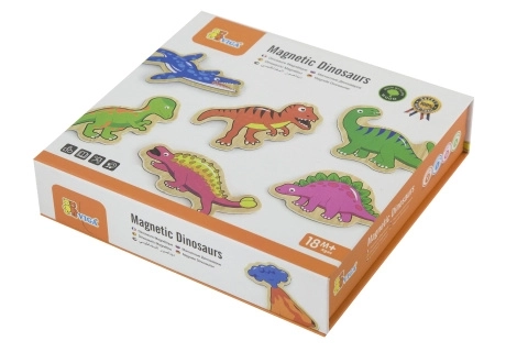 Magnets en bois 20 pcs - dinosaures