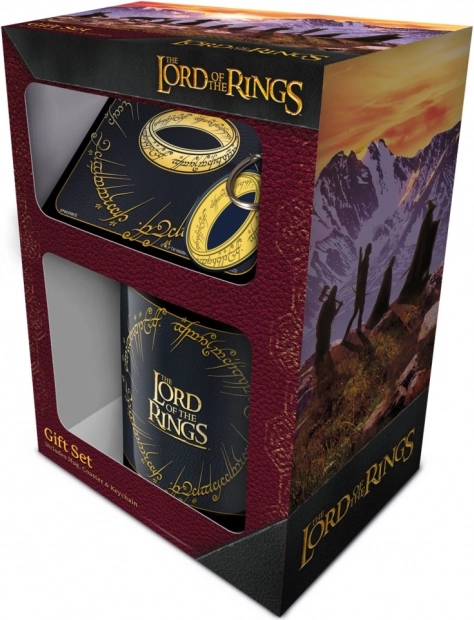 Coffret cadeau LE SEIGNEUR DES ANNEAUX – mug, sous-verre et porte-clés