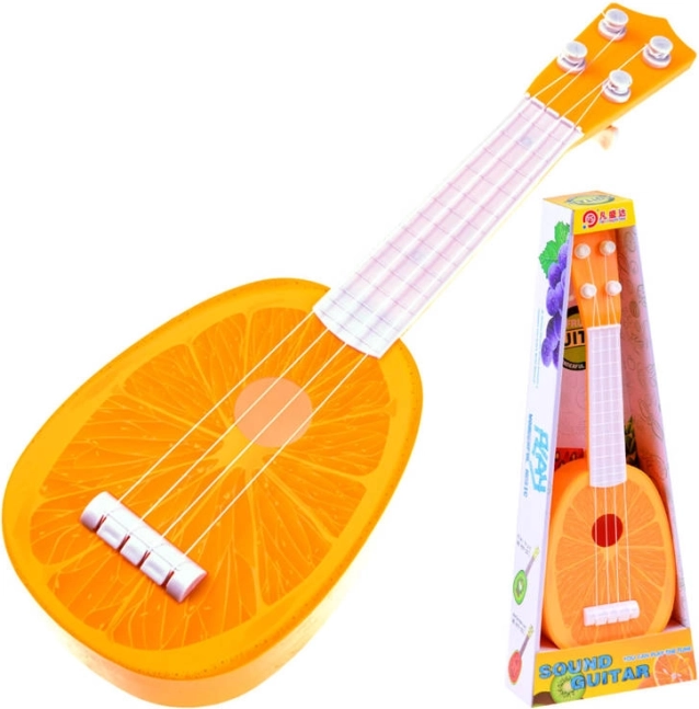 Ukulélé guitare fruitée pour enfants – Orange