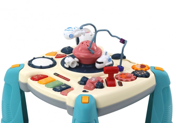 Table d'apprentissage interactif pour enfants Piano Espace Bleu