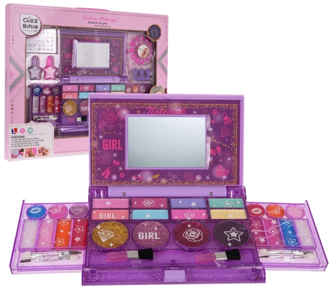 Ensemble de maquillage avec miroir