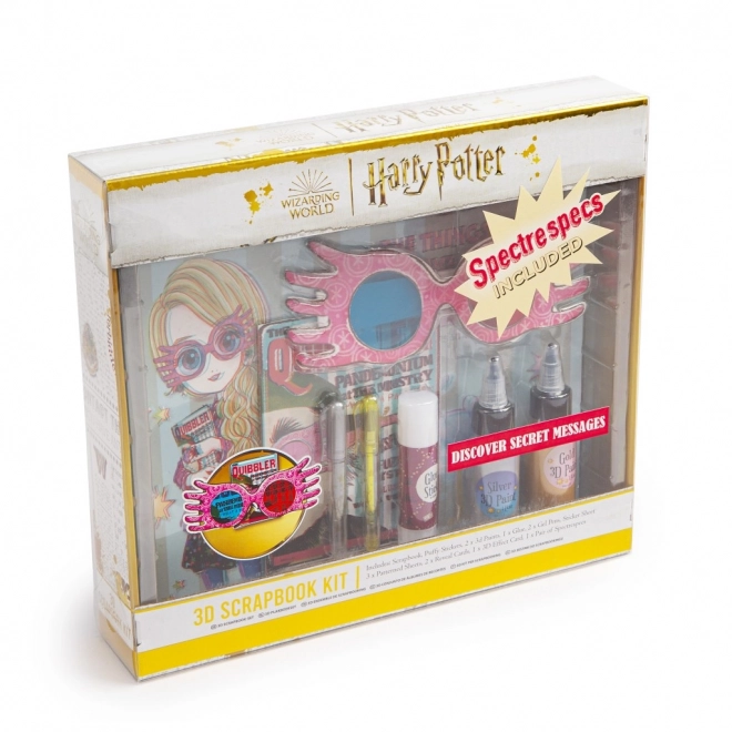Journal à spirale ensemble Harry Potter Luna Lovegood 3D