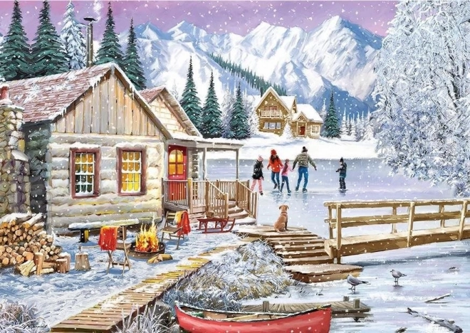 Puzzle GIBSONS Hiver au chalet 1000 pièces