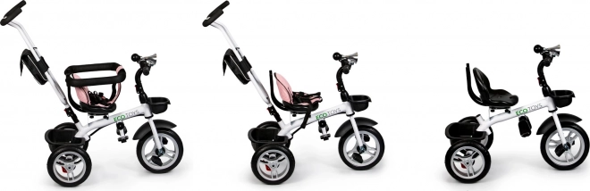 ECOTOYS Tricycle, Poussette Sport - rose
